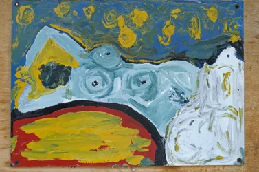 FEMME BLEUE NUE