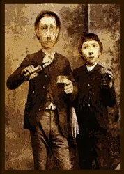 IMMIGRANTS SEND A TOAST TO HOME, 2002 (Peinture numérique)