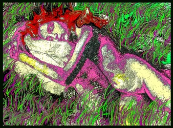 SLEEP IN WHICH CLONED GRASS 2002, 2002 (Peinture numérique)