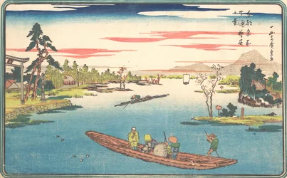 Vue du printemps tardif à Masaki, 1831