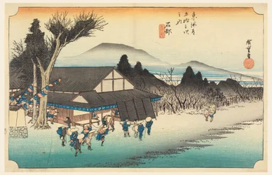 Ishibe (Megawa Sato), dans Les Cinquante-Trois Stations de la route Tokaido (Tokaido Gojusan Tsugi-no Uchi)