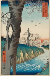 Koganei dans la province de Musashi, conçu en 1858, publié en 1858-1859