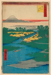 Nekozane au canal Horikiri No. 96 de Cent vues célèbres d