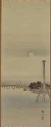 Scène nocturne sur la rivière Sumida, 1800s