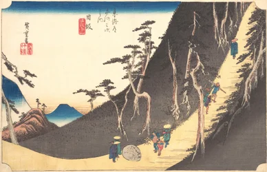 Station Vingt-six : Nissaka, Sayo no Nakayama, des Cinquante-trois Stations de..., vers 1833-34