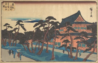 Temple Zojoji à Shiba sous la neige