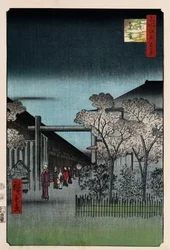 Aube dans le Yoshiwara, de la série Cent vues des lieux célèbres d
