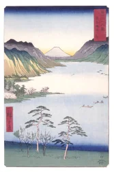 Lac Suwa dans la province de Shinano (Shinano Suwa No Ko)