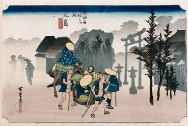 Brume matinale à Mishima, de la série "Les cinquante-trois stations du Tōkaidō"