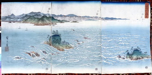 Gorges de Naruto à Awa, sd. Estampes de Katsushika (Utagawa) Hiroshige (1797-1858)