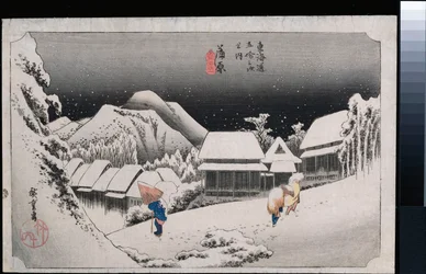 Neige Nocturne, Kambara, de la série "Les Cinquante-Trois Stations du Tokaido"
