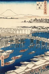 Nihonbashi, éclaircie après la neige par Utagawa Hiroshige