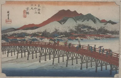 Le Grand Pont Sanjo, 1834