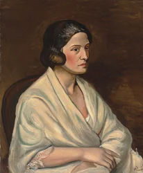 Buste de femme au châle