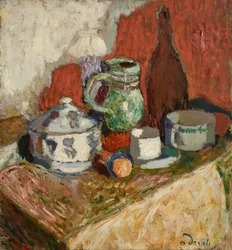 Nature morte à la soupière et bouteille