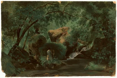 Intérieur de Forêt avec un Peintre, Civita Castellana