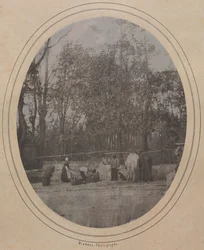Scène de village dans le sud de la France, c. 1853