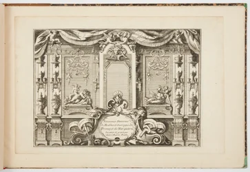 Nouveaux dessins de meubles et ouvrages de bronze et de marqueterie