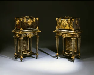 Paire de coffres de toilette Louis XIV