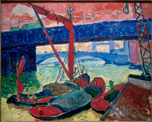 Barques sur la Tamise (Le Pont de Southwark)