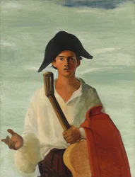 Arlequin tenant une guitare, vers 1930 (huile sur toile)
