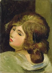 Tête de femme (huile sur toile)