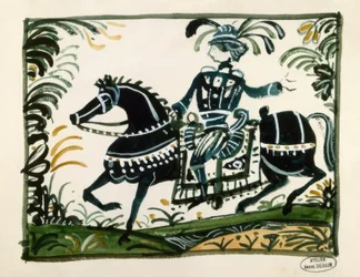 Cavalier avec panache