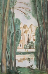 Paysage avec un bateau (Carrieres-Saint-Denis)