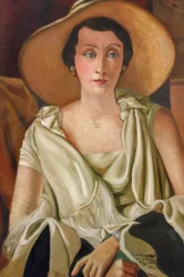 Portrait de Madame Paul Guillaume avec un grand chapeau