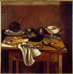 La table de cuisine, vers 1922 (huile sur toile)
