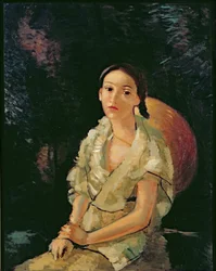 La nièce du peintre assise, vers 1931 (huile sur toile) (voir aussi 287563)