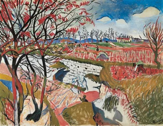 Vignobles au printemps