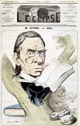 Portrait caricatural de Littré par Gill. Couverture de « L