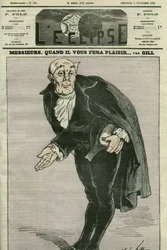 Caricature « Messieurs, quand il vous plaira... » Couverture dans « L