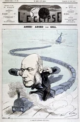 Caricature "sur la démission de M. Grévy" - par Gill, dans "L