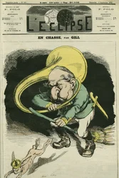 À la chasse, Louis-Napoléon Bonaparte (1808-1873), Président de la République en 1848 et Empereur de France de 1852 à 1871. Couverture dans « L