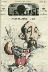 Jules Claretie (1840-1913), romancier, dramaturge et critique français. Couverture dans « L