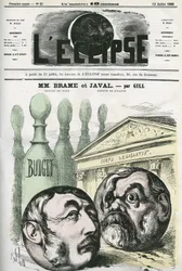 Jules Louis Joseph Brame (1808-1878) homme politique français et Louis Emile Javal (1839-1907), homme politique français. Couverture dans "L