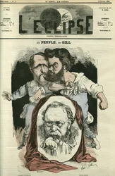 Les Peuples, avec Clément Duvernois (1836-1879), Pierre-Joseph Proudhon (1809-1865) et Jules Vallès (1832-1885), écrivains et hommes politiques. Couverture dans «L
