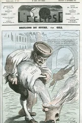 Brûlons du sucre, une caricature du retrait des troupes allemandes de France selon le traité de Francfort le 16 septembre. Couverture dans « L