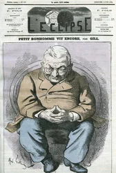Petit homme vit encore, caricature par Adolphe Thiers (1797-1877), homme d