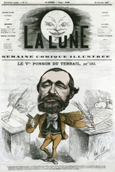 Portrait du vicomte Ponson du Terrail (1829-1871), écrivain populaire français, auteur d