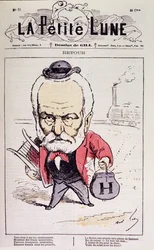 Retour (retour en France de Victor Hugo en 1870 après son exil) - par Gill, dans "La Petite Lune"
