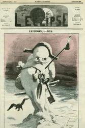 Le dégel, évocation de la situation politique du gouvernement de Napoléon III, « La France veut plus de liberté ». Couverture dans « L