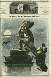 Le rêve de Rouher, Eugène Rouher (1814-1884), homme politique, ministre de Napoléon III et chef du parti bonapartiste, il rêve d