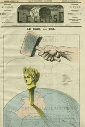 Le clou, une caricature sur la République illustrant une citation d