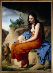 Madeleine. Sainte Marie-Madeleine méditant. Peinture de Victor Orsel (1795-1850)