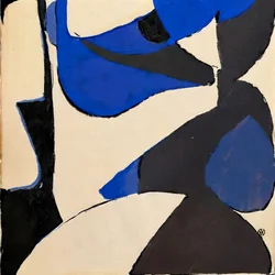 Formes bleues et noires abstraites