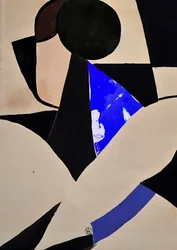 Formes noires et bleues abstraites