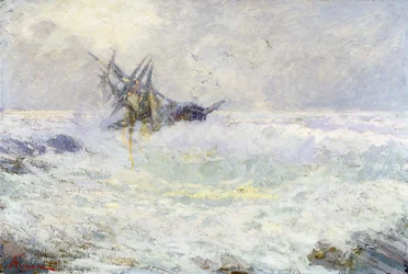 Mer agitée ou Dernier baiser, 72x105 cm. Italie